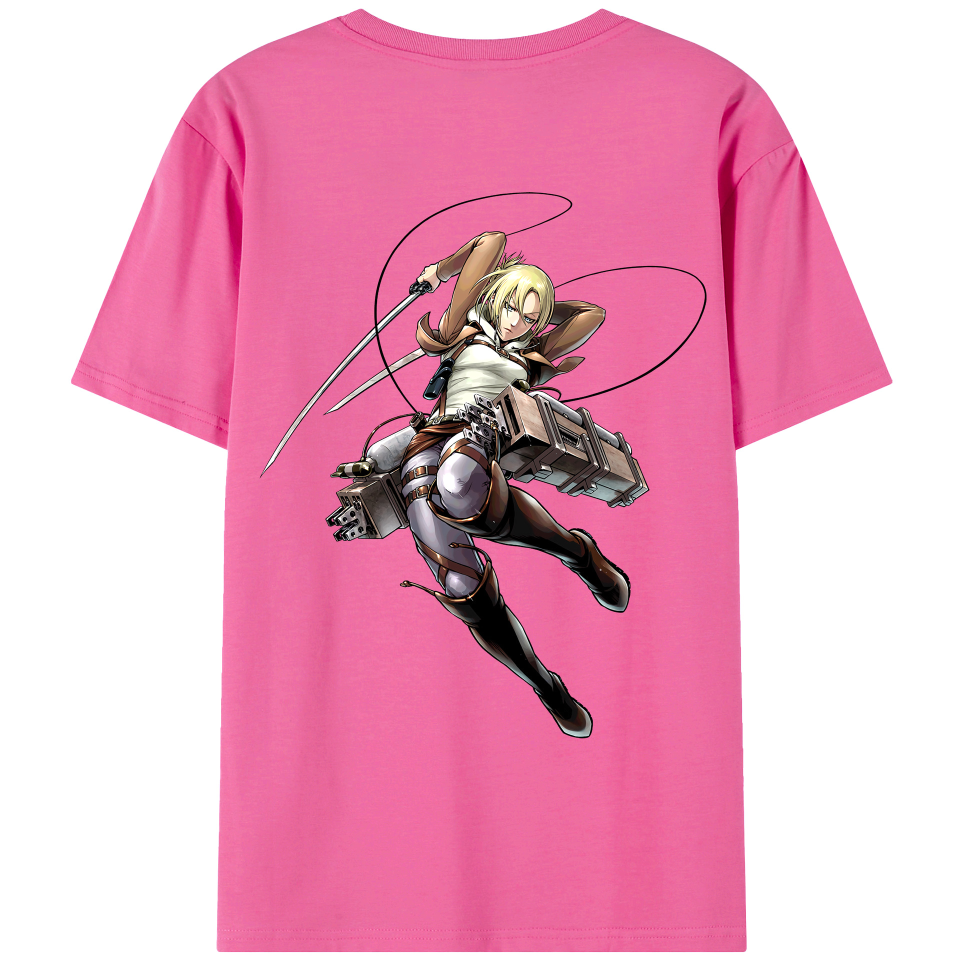 （画像用） 進撃の巨人 アニ・レオンハート Attack on Titan Annie Leonhart レディース半袖Tシャツ(バックプリント)